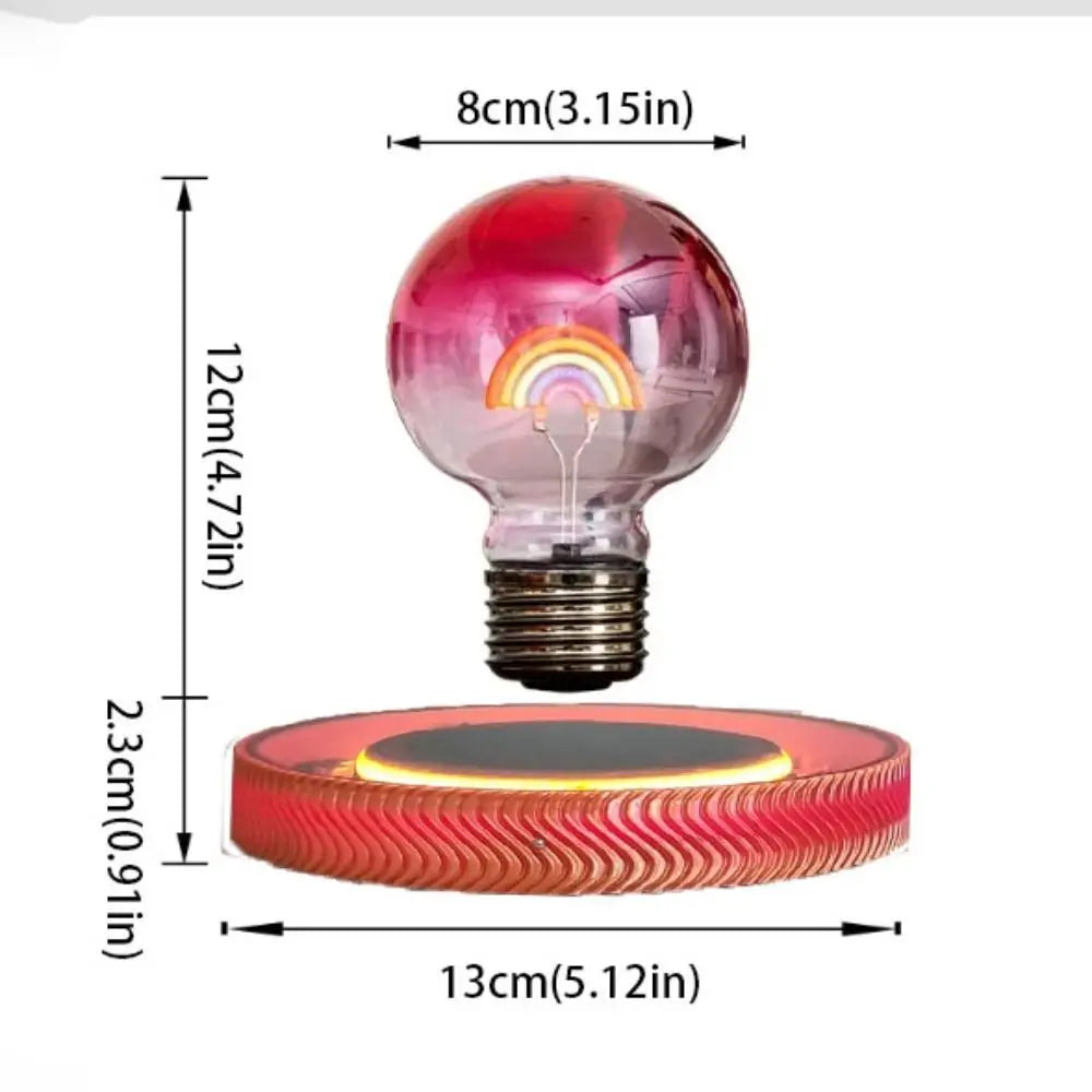 Magnetic Levitation Rainbow Glass Light Bulb