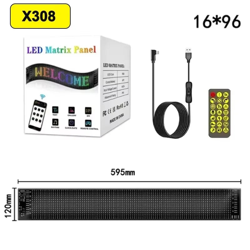 Car Sign Animation LED Matrix Pixel Panel