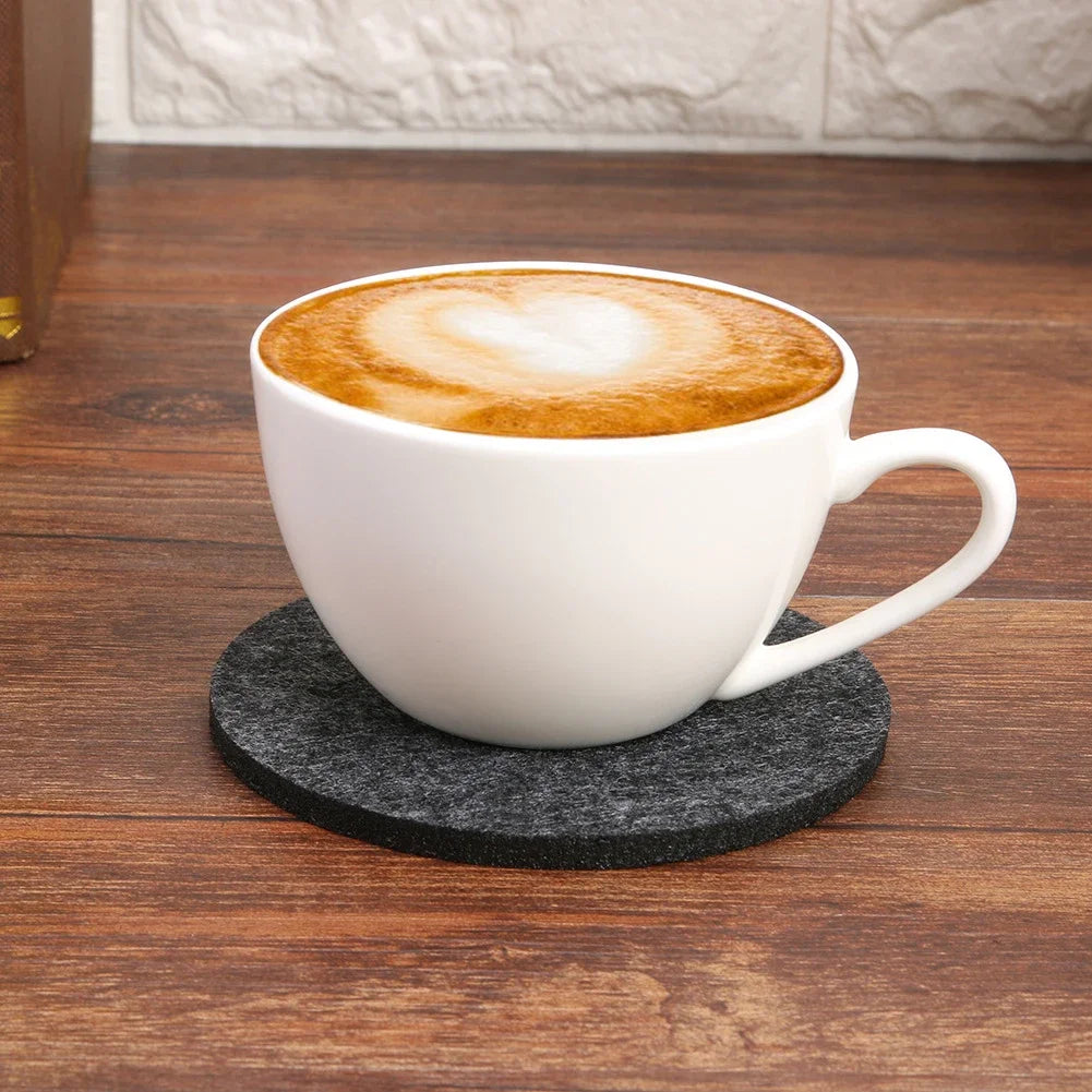 11pcs Round Felt Coasters Heat Resistant