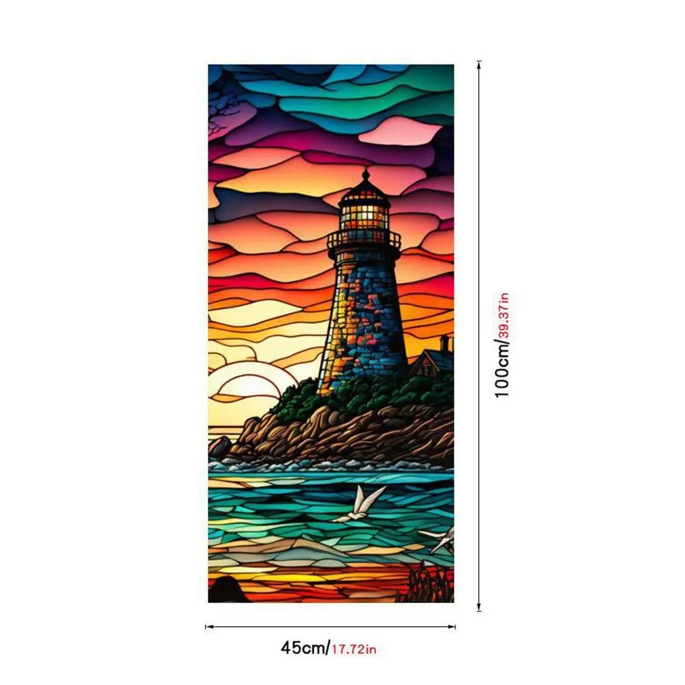 Colorful Static Cling Glass Window Privacy Film