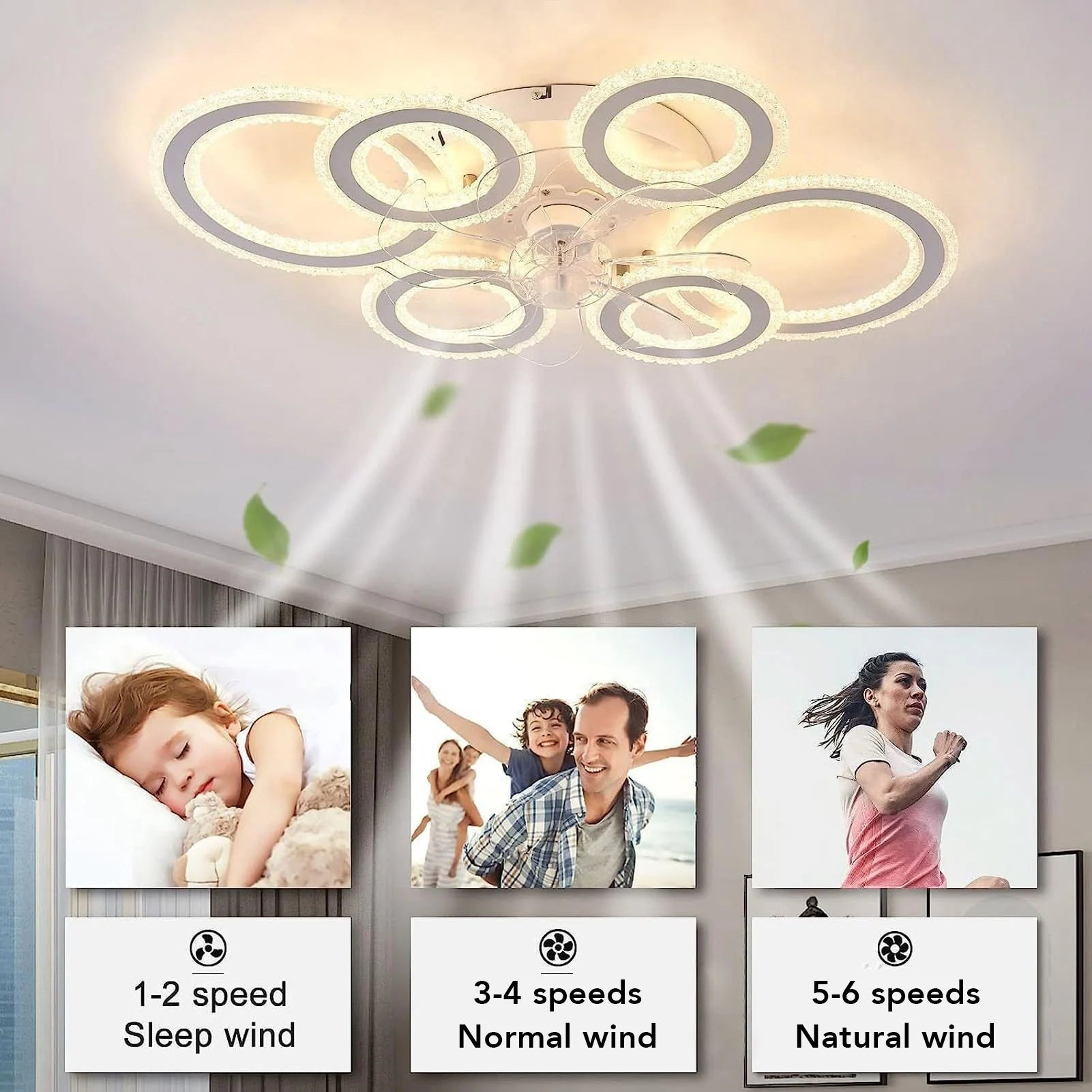 Modern Ceiling Fan Light Flush Mount Nordic