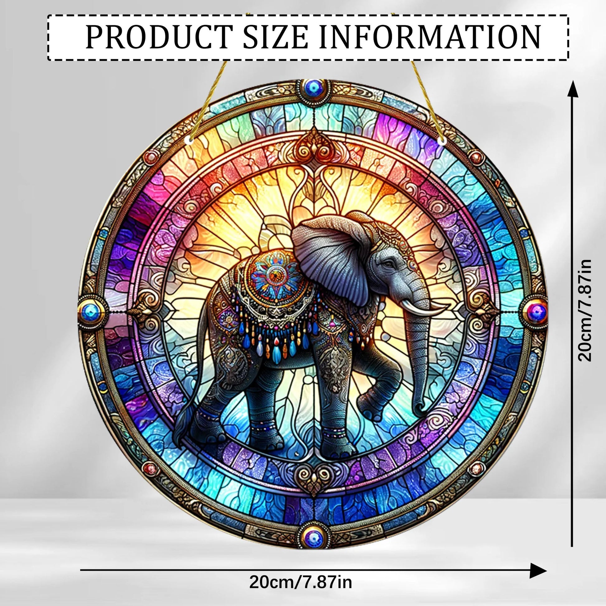 Elephant Suncatcher 2D Acrylic Window Hanging