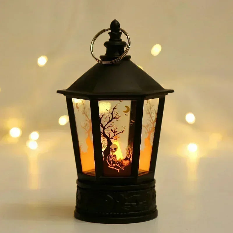 Witch Castle Ghost Pumpkin Dangling Candle Lights