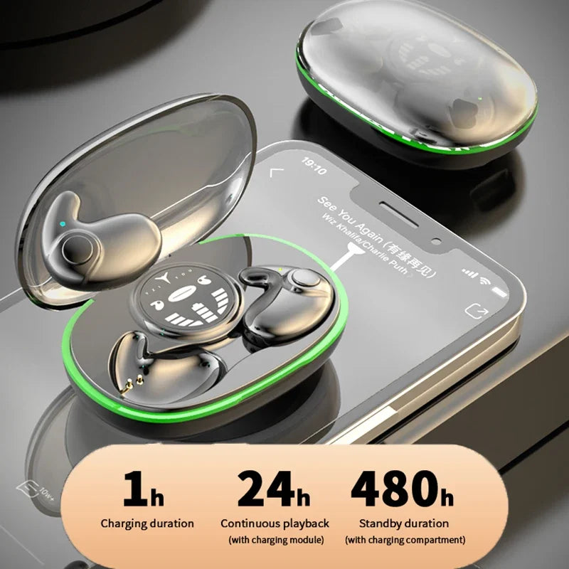 Invisible Sleep Earbuds Bluetooth Waterproof Noise Reduction