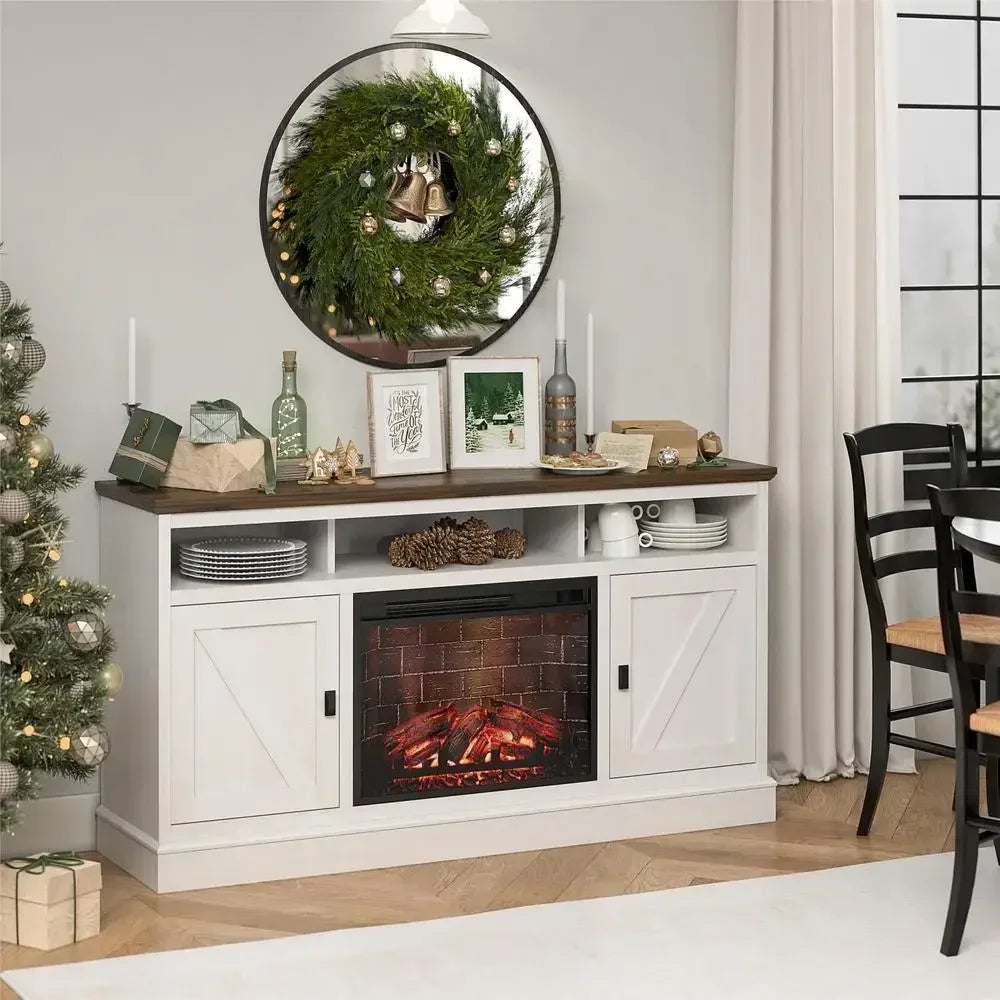 TV Console Fireplace Heater Remote LEDs