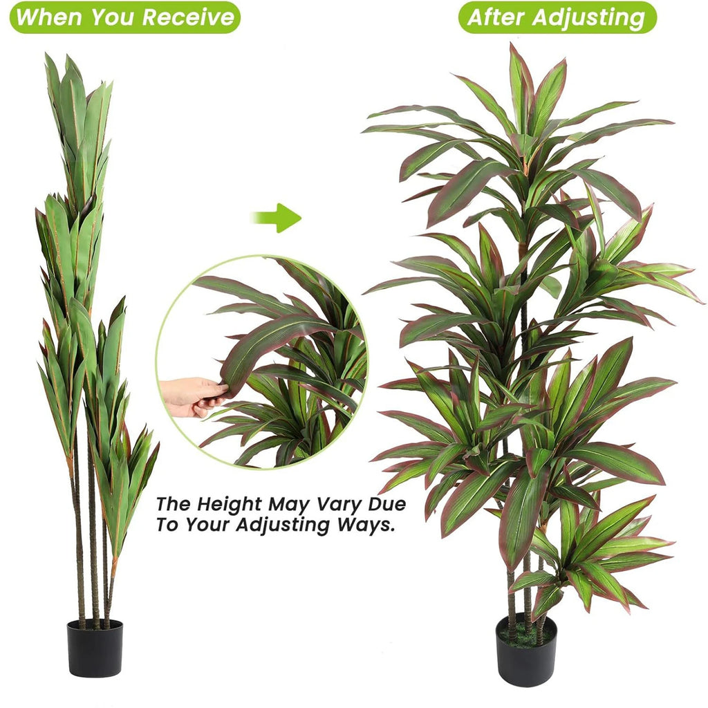 Artificial Dracaena Plant 120cm/150cm Adjustable Branches Leaves