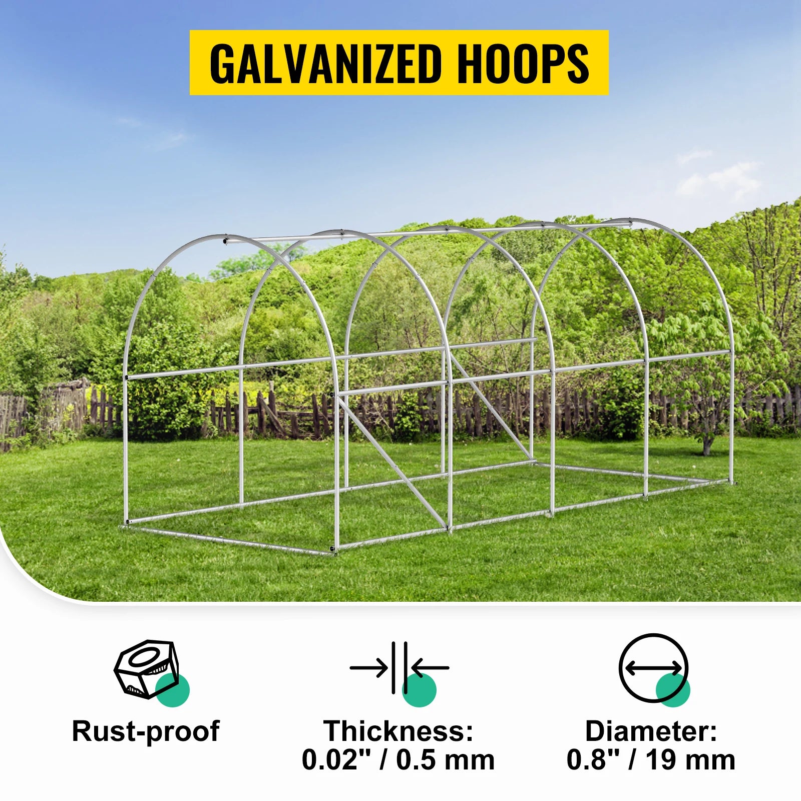 Greenhouse Galvanized Frame & Waterproof Cover