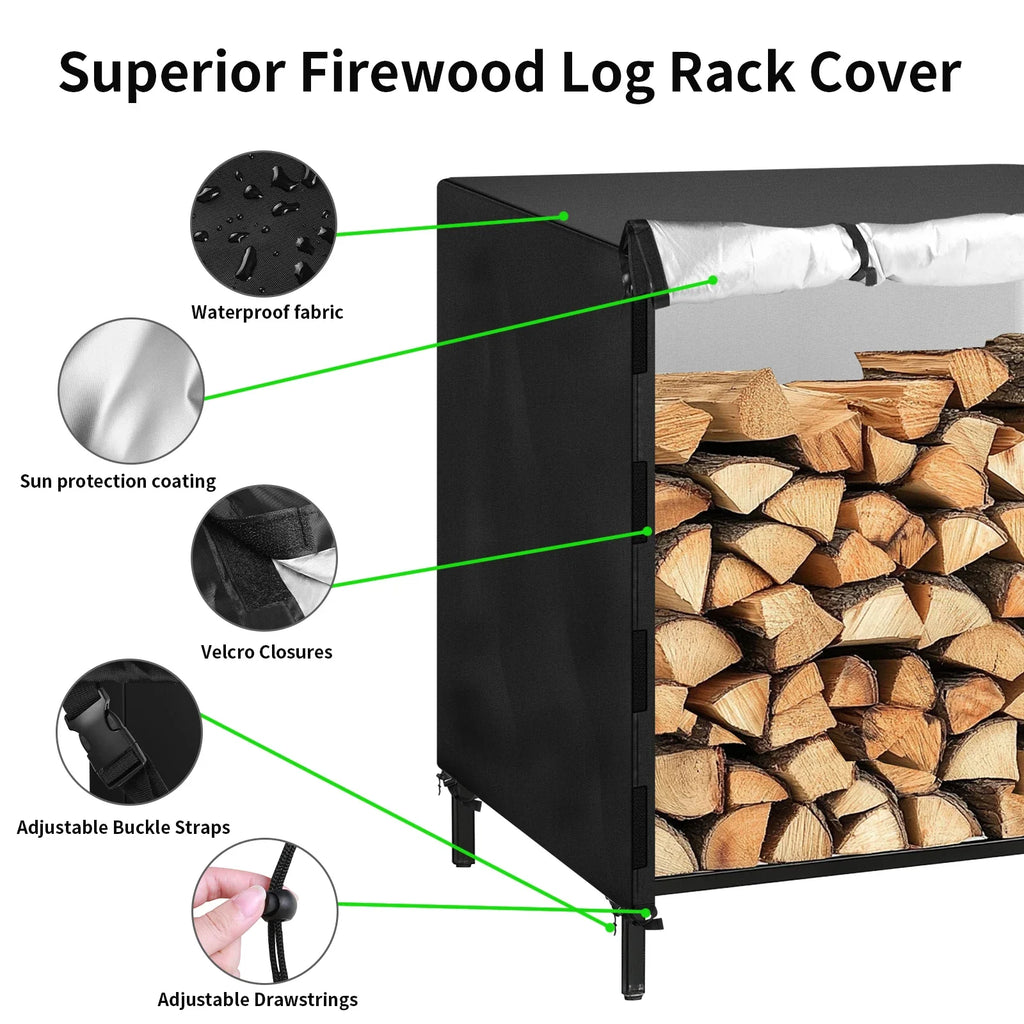 Outdoor Firewood Rack Cover Waterproof