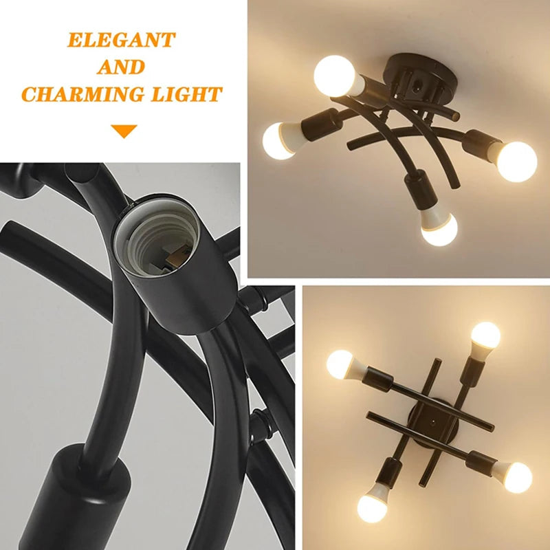 Retro-style Wrought Iron Pendant Light