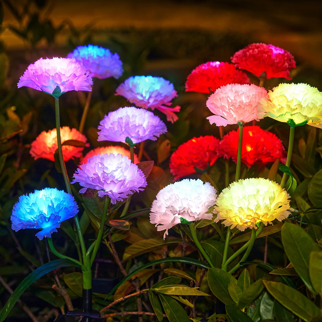 4Pack Solar Flower Lights Larger More Realistic