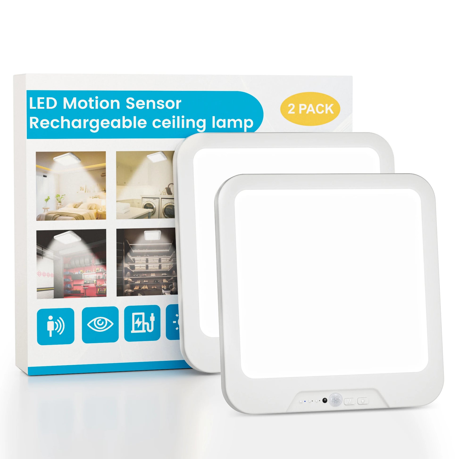 Modern Motion Sensor Ceiling Light Rechargeable Magnetic