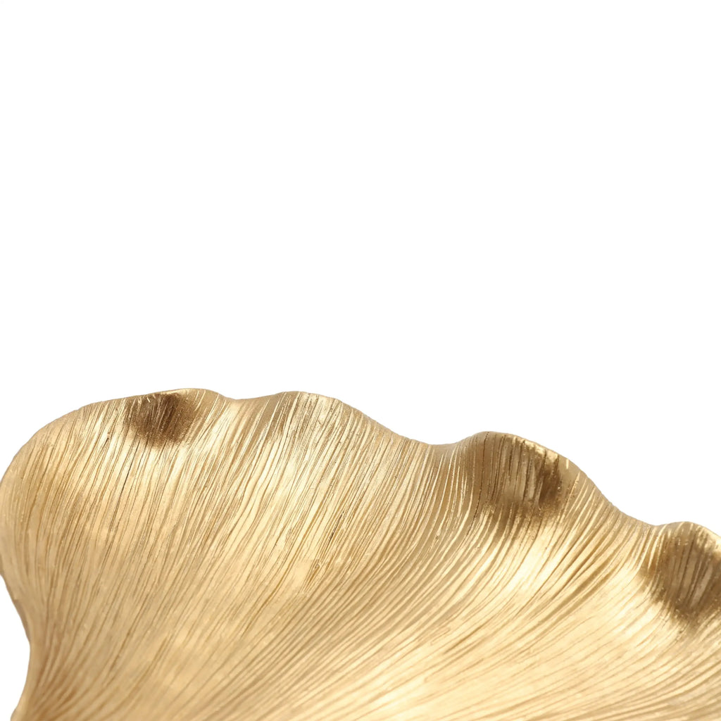 Leaf Shaped Gold Trinket Tray