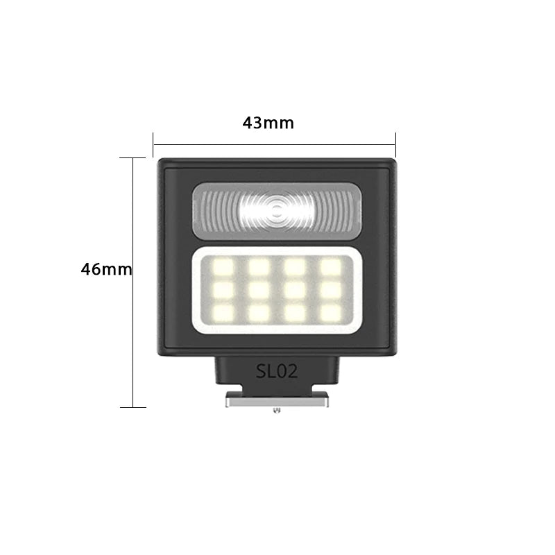 Mini Camera Flash 6500K Live Outdoor Photography
