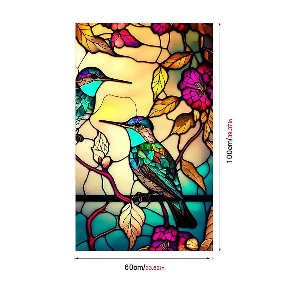 Colorful Static Cling Glass Window Privacy Film