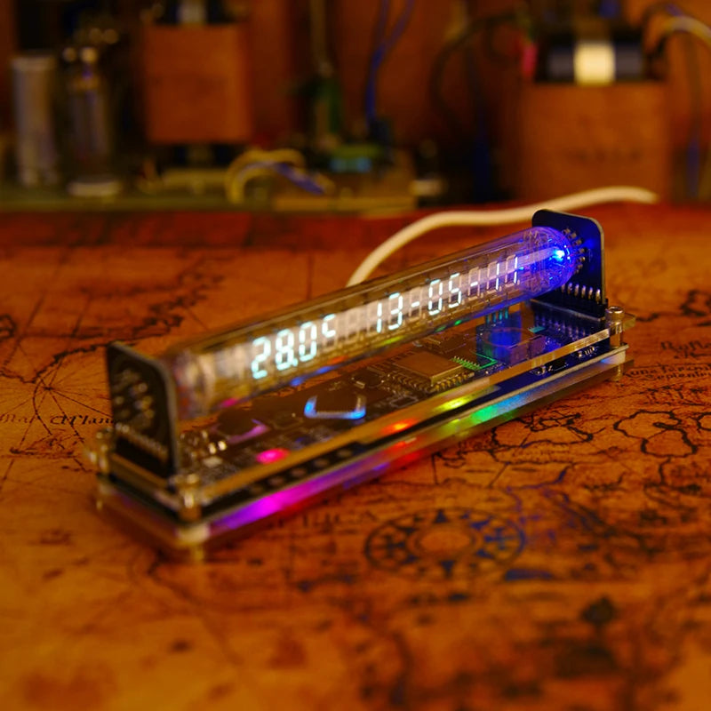 Vacuum Tube Digital Tabletop Glow Clock