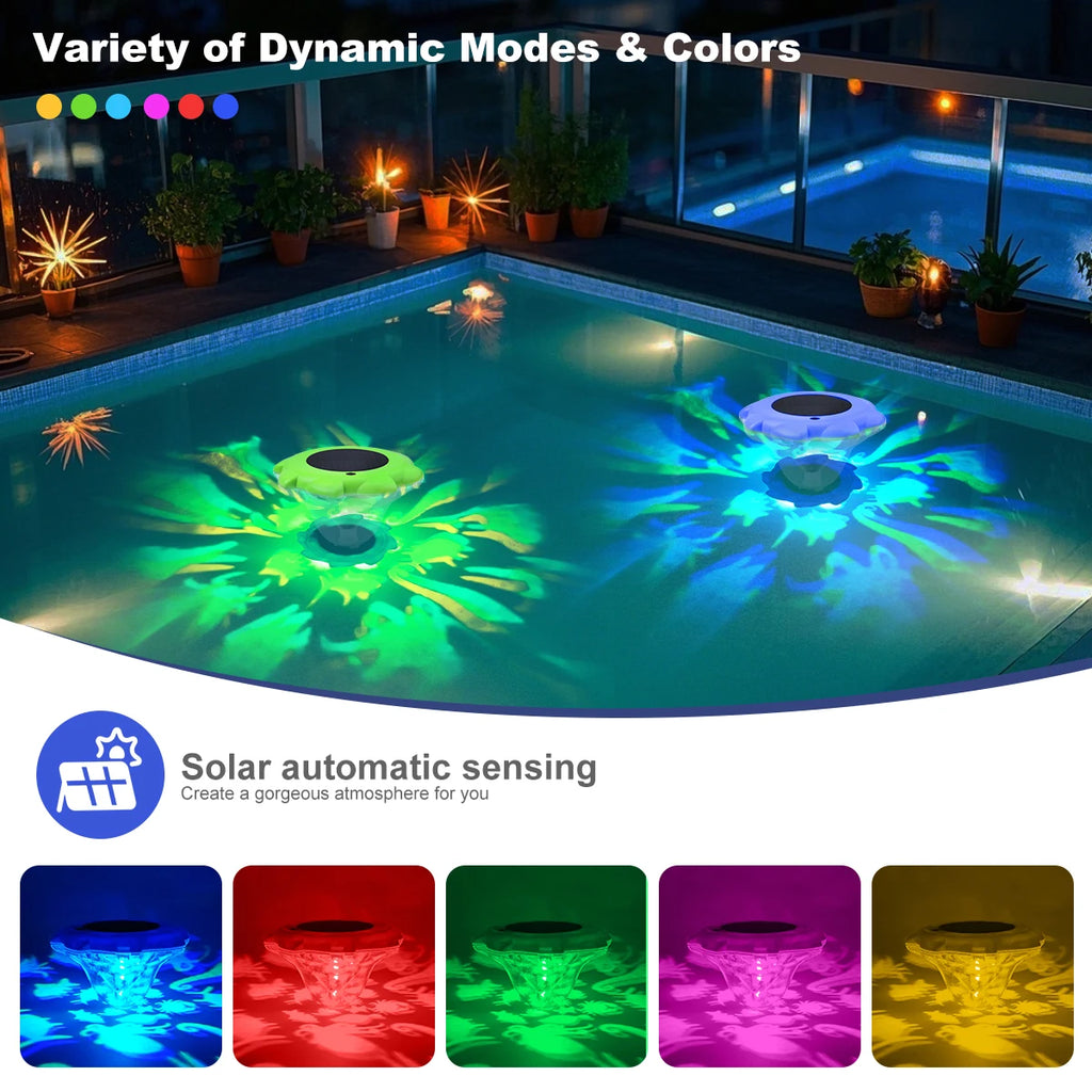 Waterproof Solar-Powered Floating Pools Lights