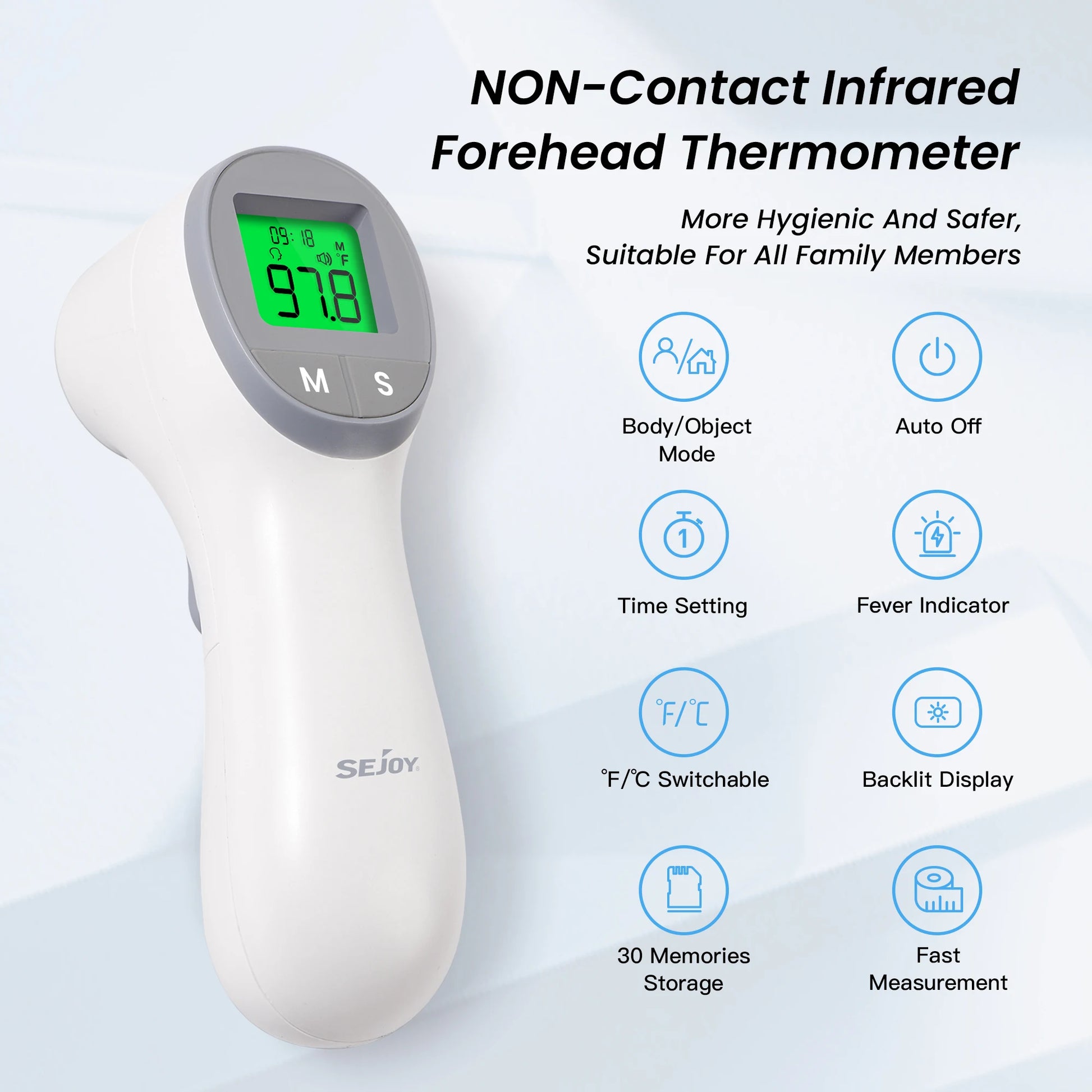Infrared Thermometer Forehead Ear Body Non Contact