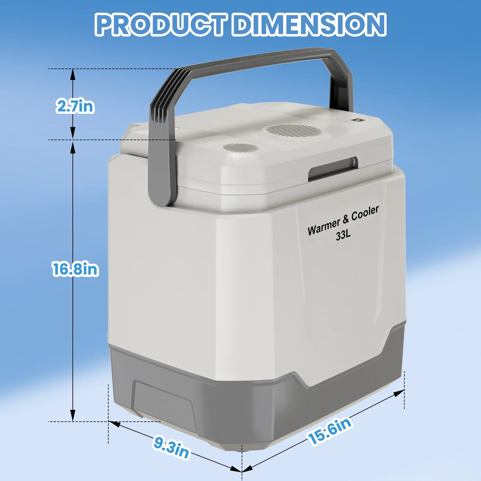 33 L Portable Electric Cooler Warmer Automatic AC/DC