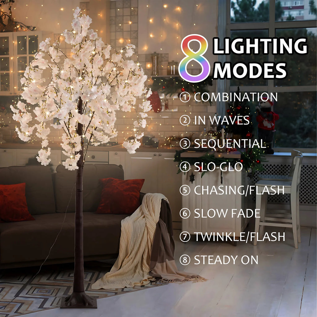 450 LED Cherry Blossom Artificial Tree Warm