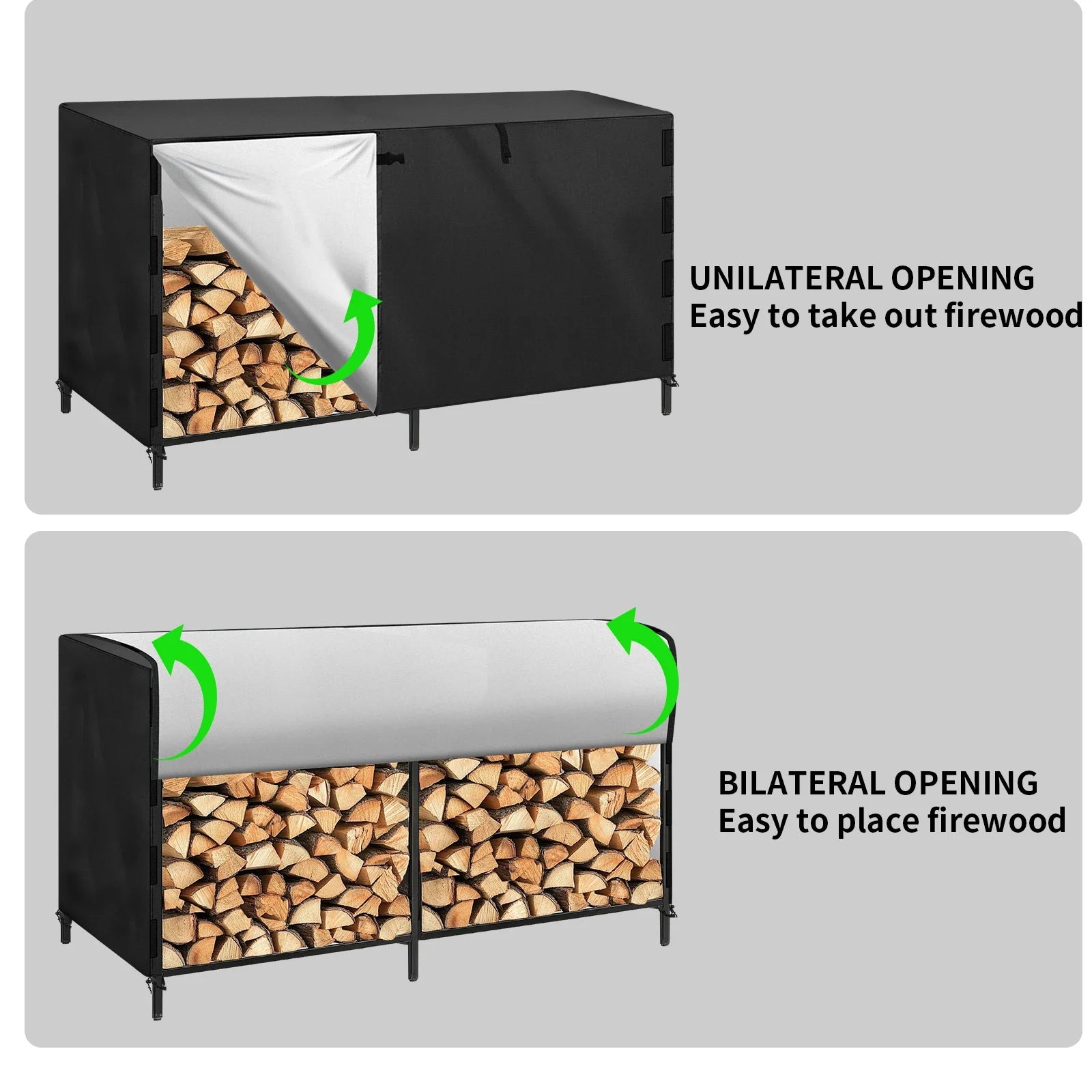 Outdoor Firewood Rack Cover Waterproof