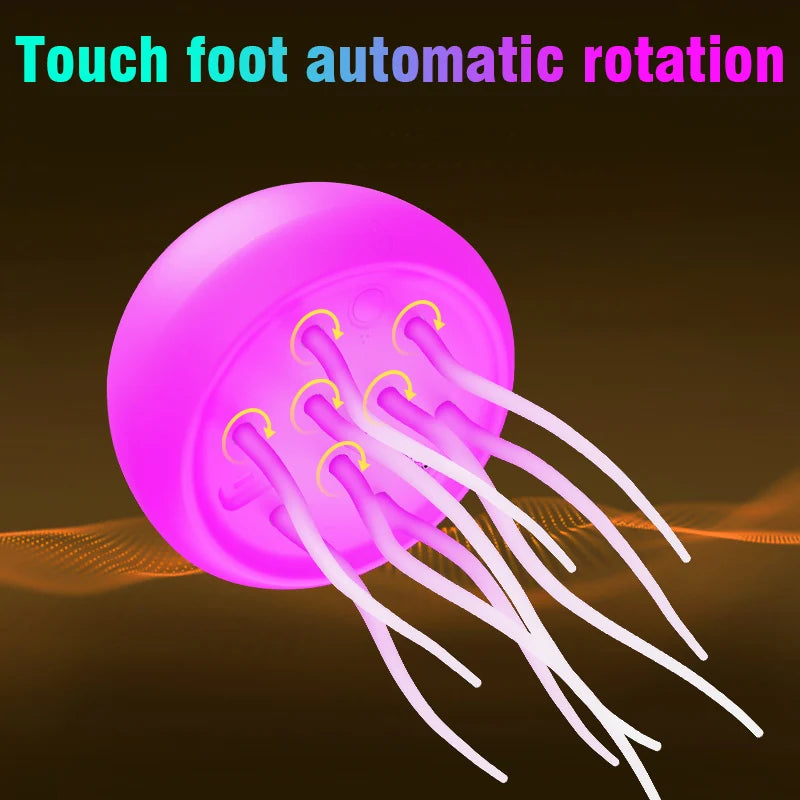 Voice Control Gradient Cute Rotating Jellyfish