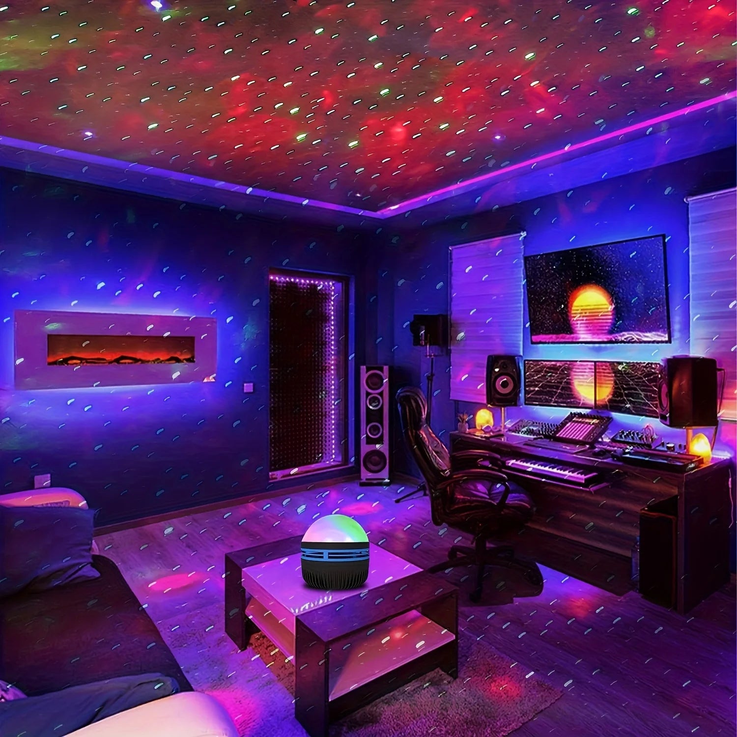 Star Projector 7 Effects Night Light Remote