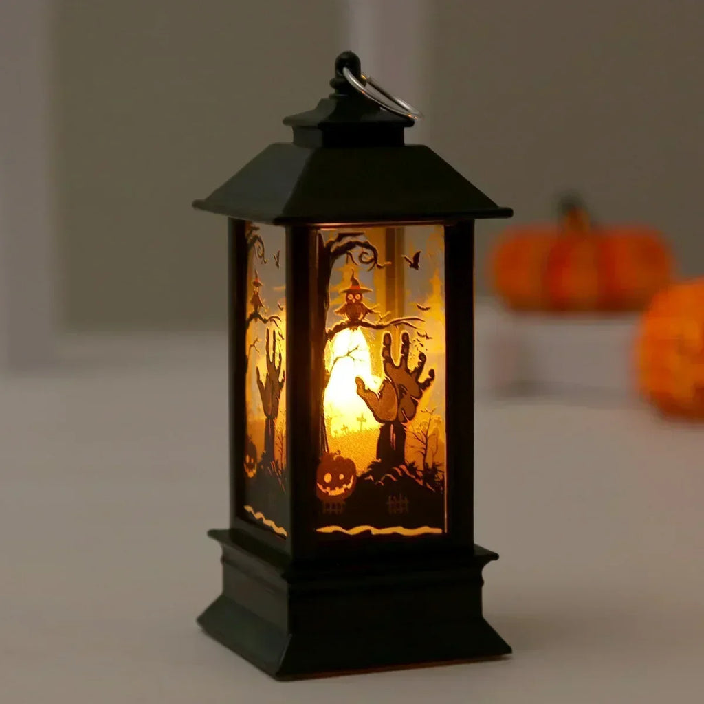Witch Castle Ghost Pumpkin Dangling Candle Lights