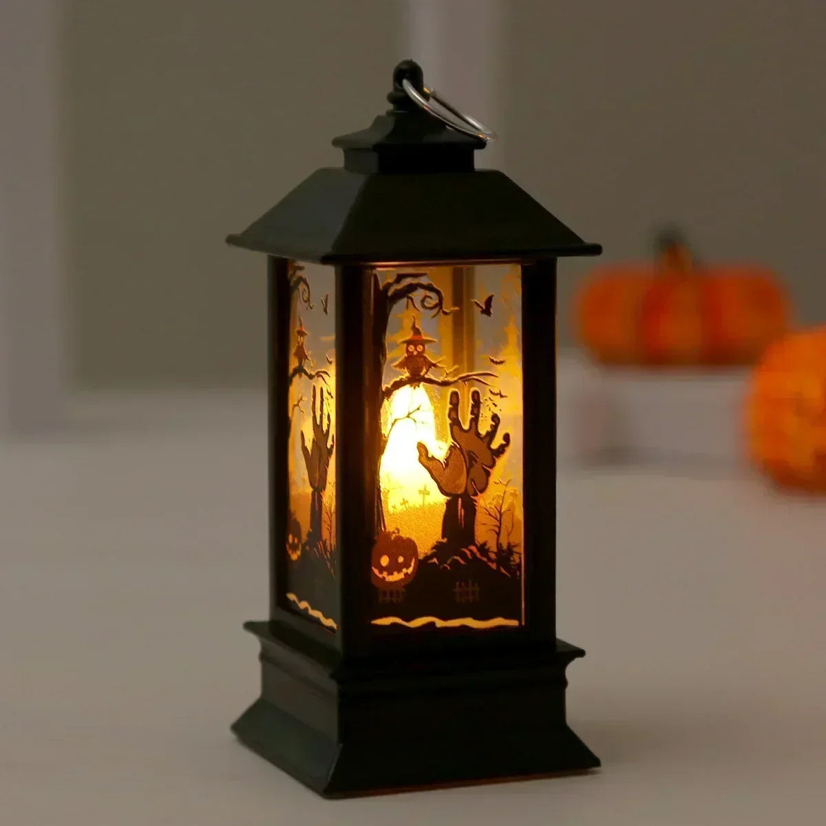 Witch Castle Ghost Pumpkin Dangling Candle Lights