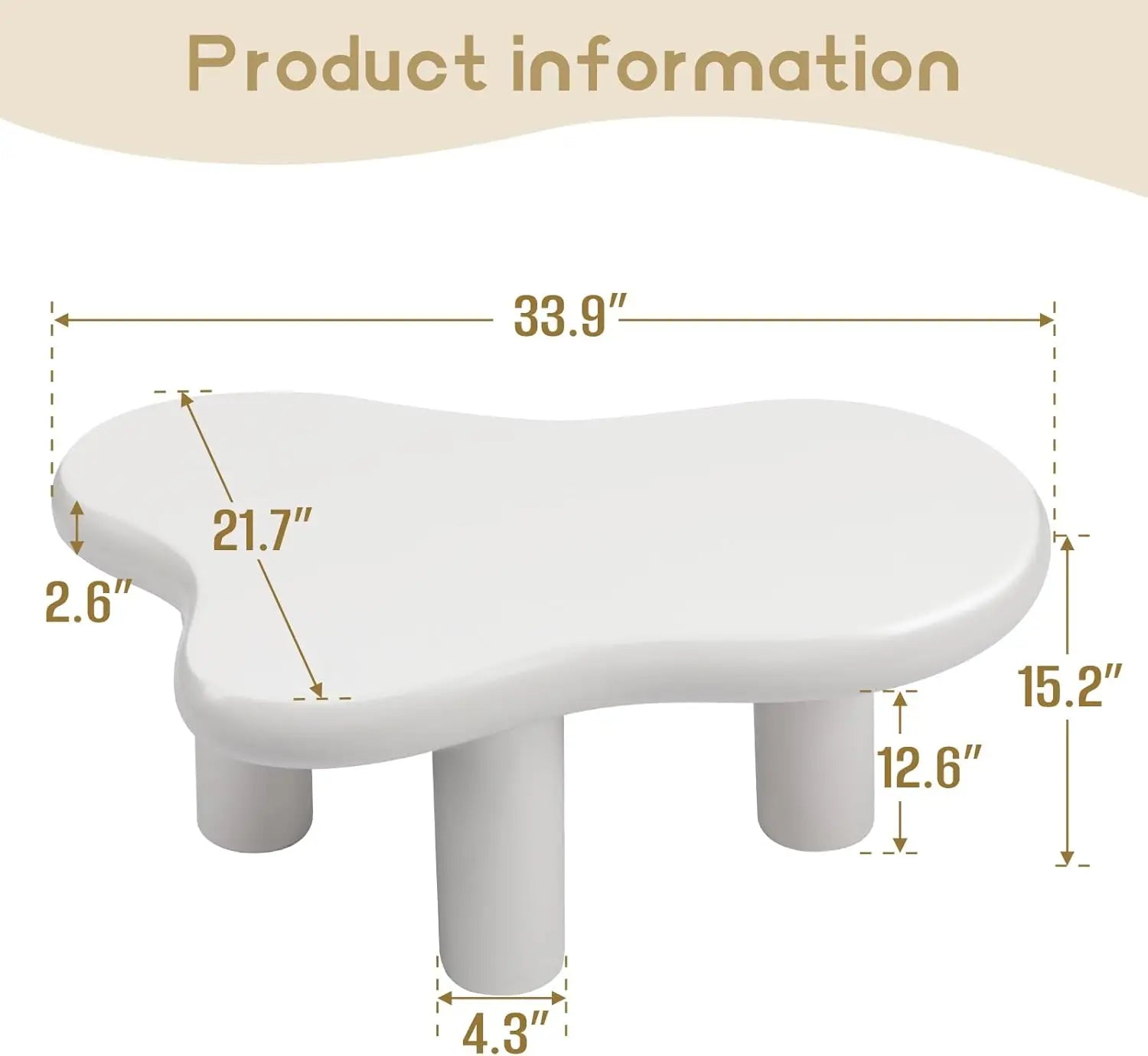 Stylish Functional Free Shape 3 Legs