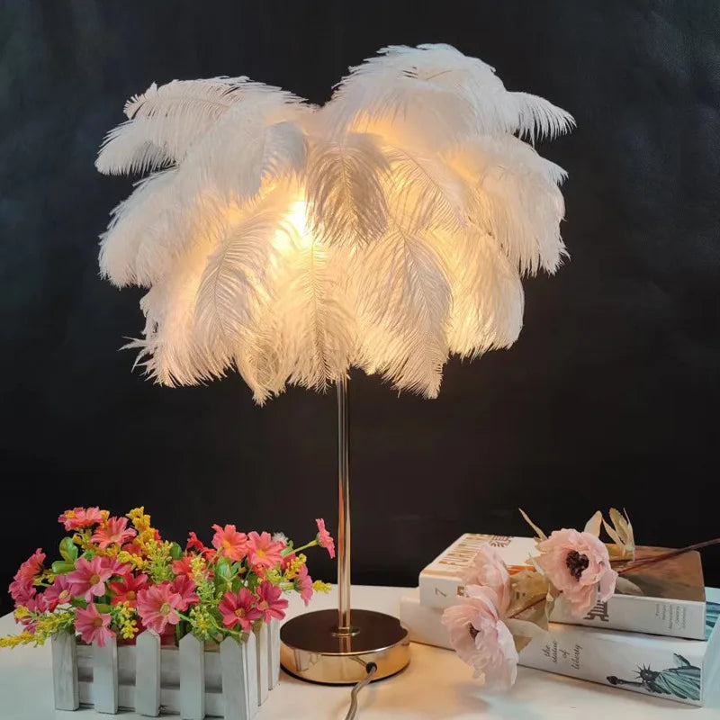 Ostrich Feather Led Lighting Chandelier