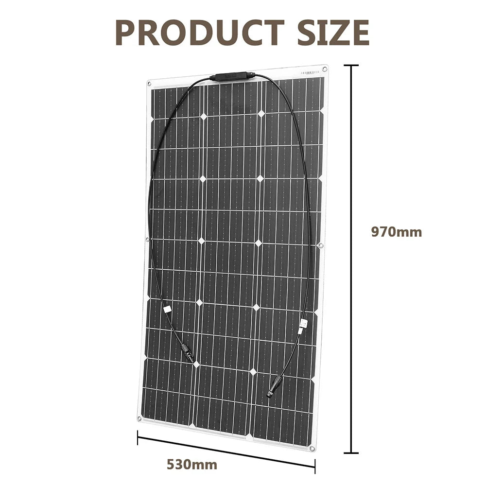 12v Flexible Solar Panel Kit 100-300W