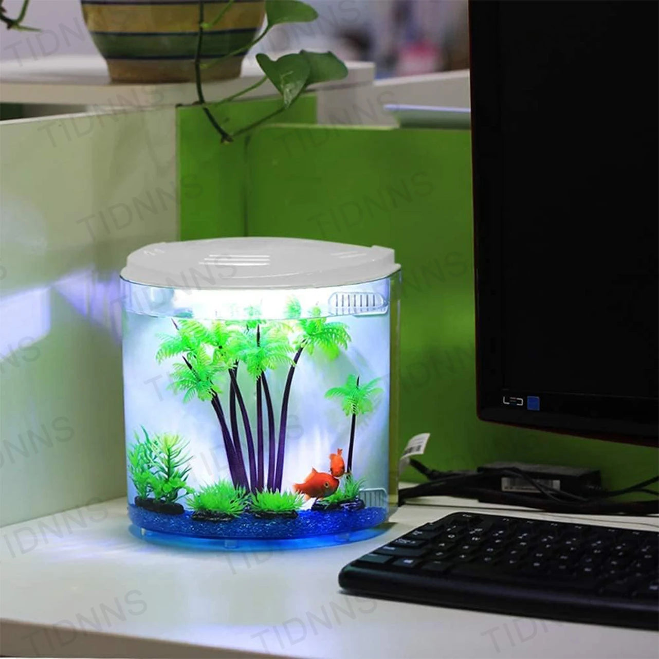 Desktop Fish Tank Light And Filter Pump