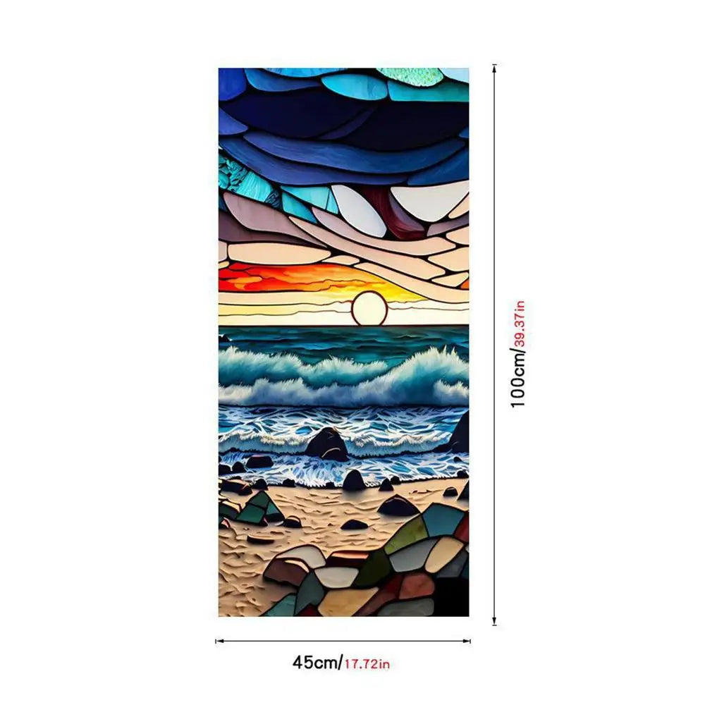 Colorful Static Cling Glass Window Privacy Film