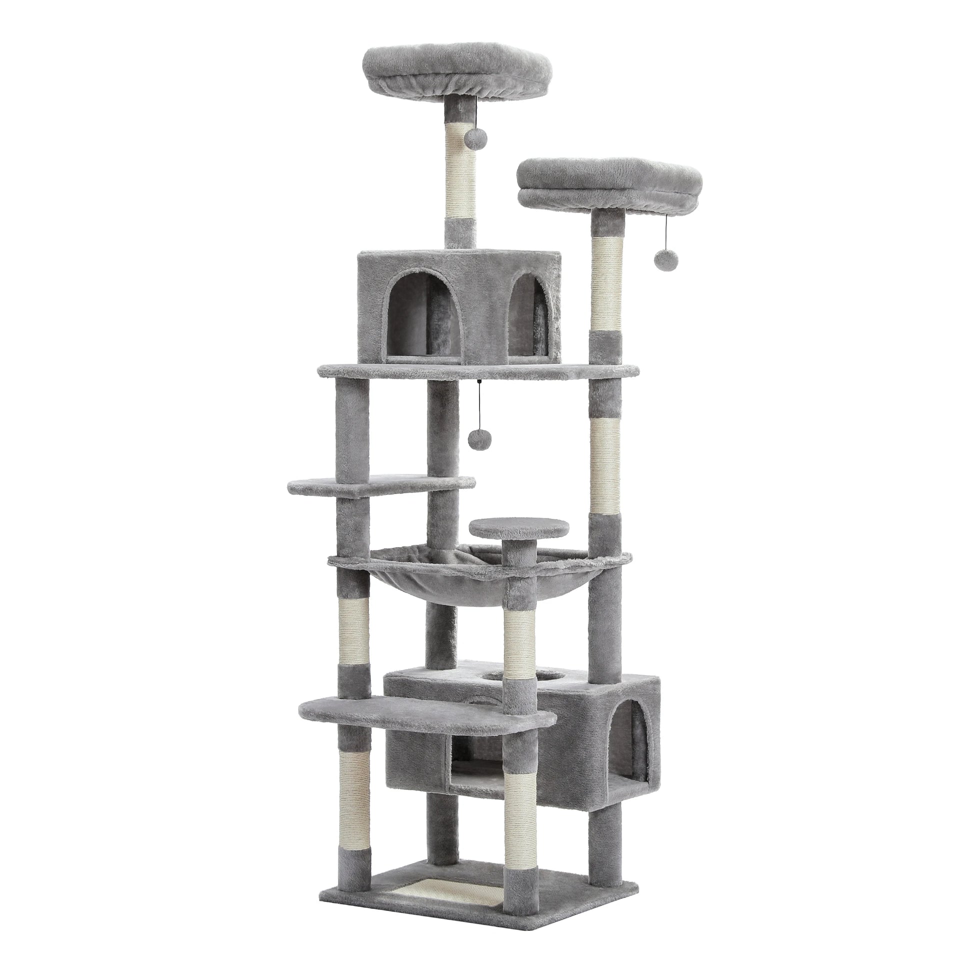 Tall Plush Cat Tower Multi-Level