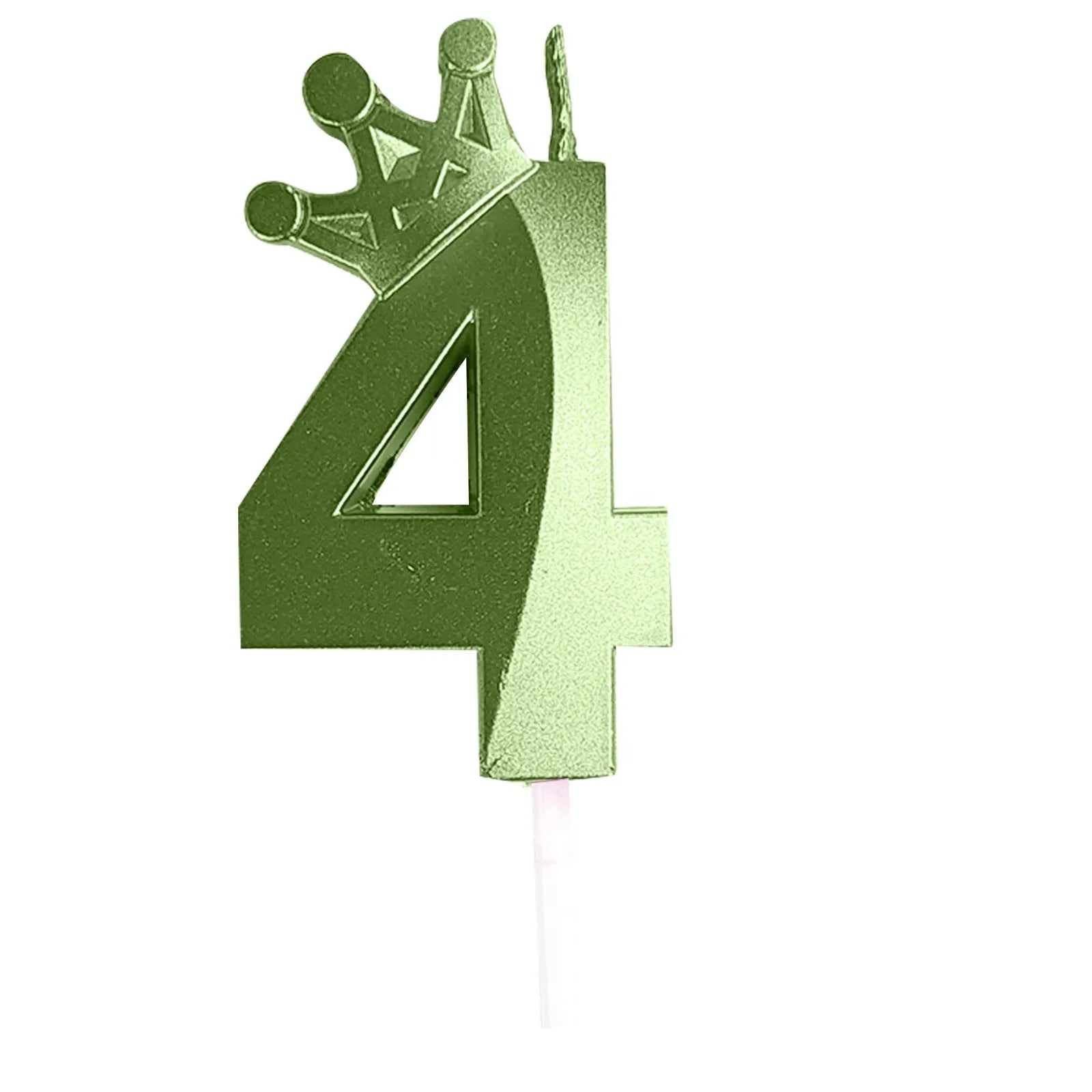 3d Green Number Crown Candles Birthdays Anniversaries