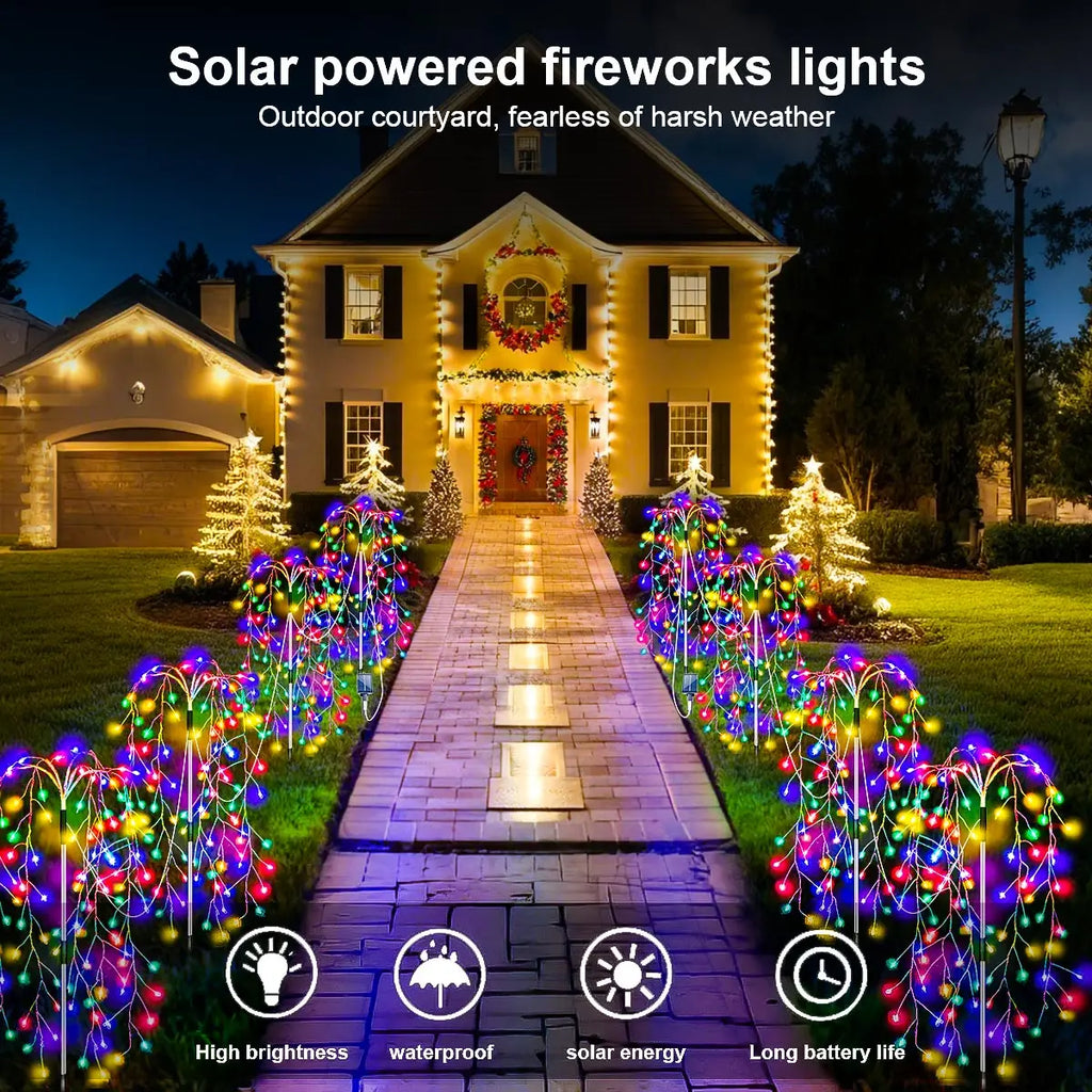 Christmas Solar Firecracker Fireworks Lights
