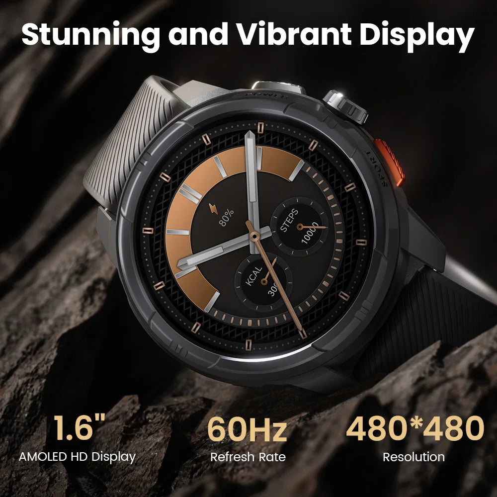GPS Smart Watch AMOLED Bluetooth Water Resistance