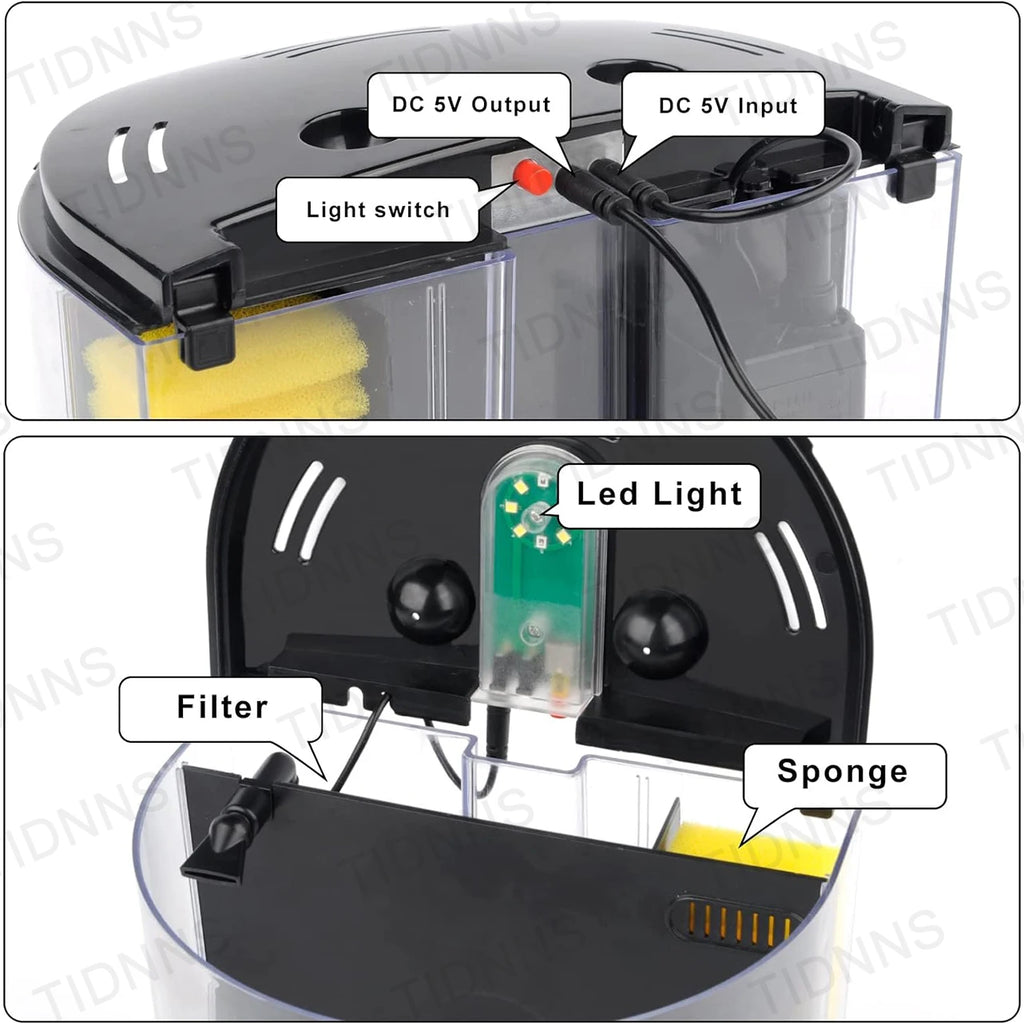 Desktop Fish Tank Light And Filter Pump