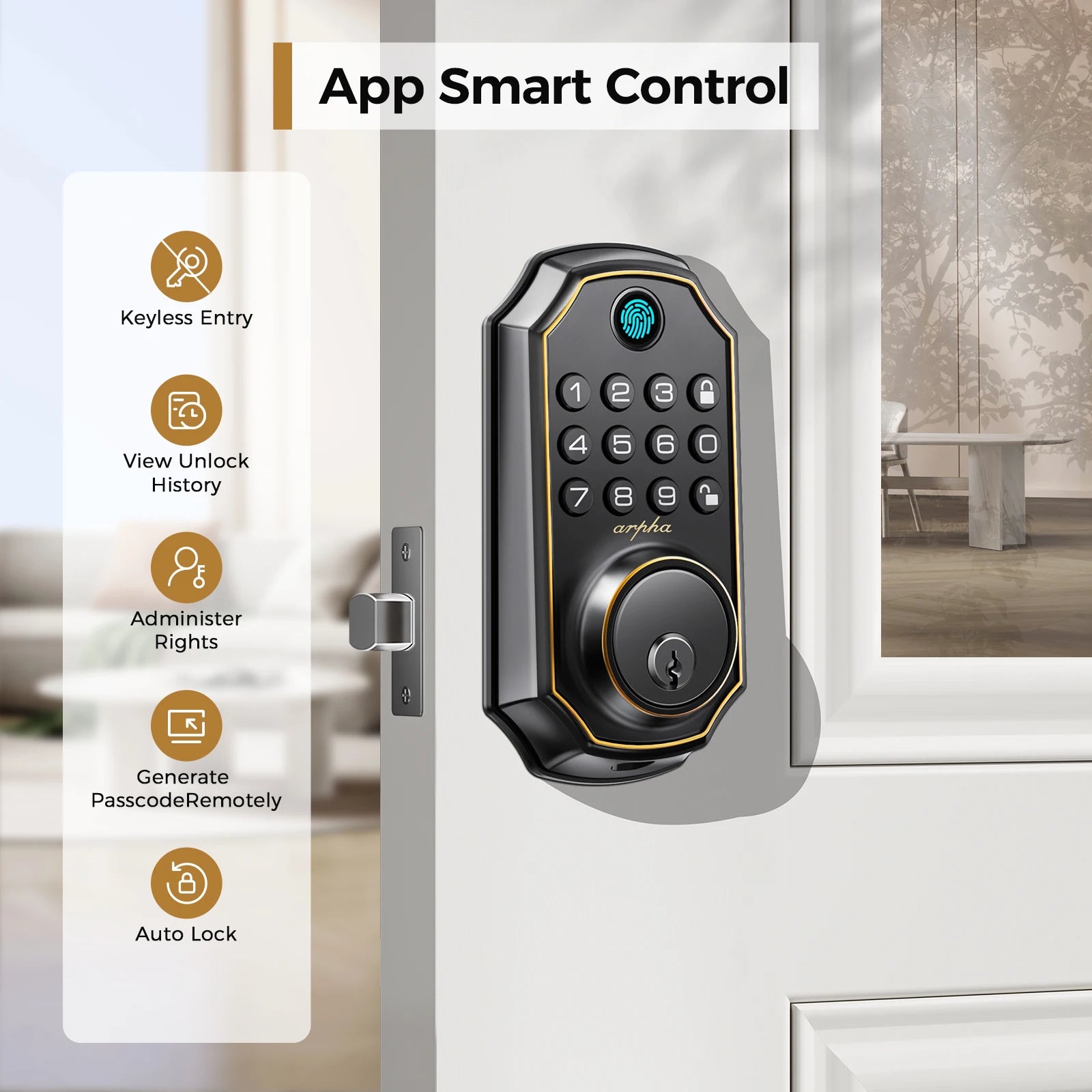 Keyless Entry Door Lock Smart Fingerprint