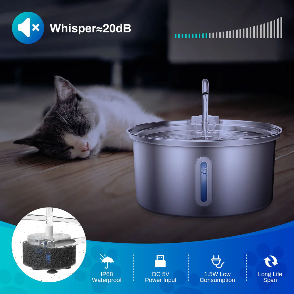 Pet Water Fountain Ultra Quiet Pump