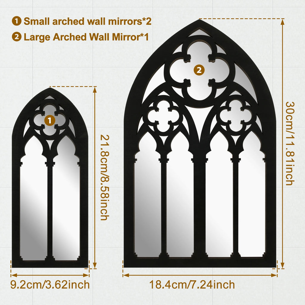 Acrylic Gothic Cathedral Window Mirrors