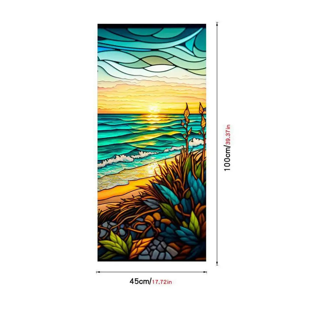 Colorful Static Cling Glass Window Privacy Film