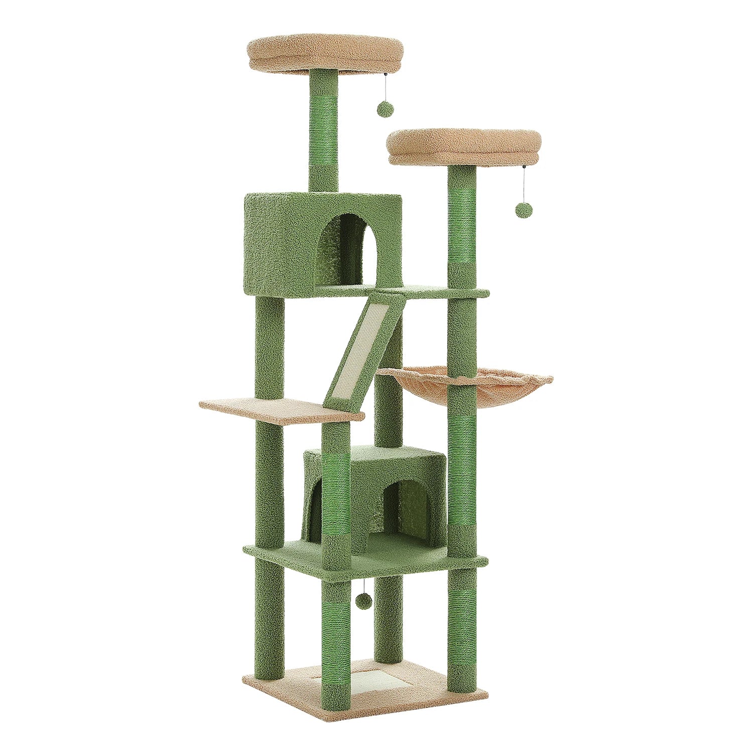 Tall Plush Cat Tower Multi-Level