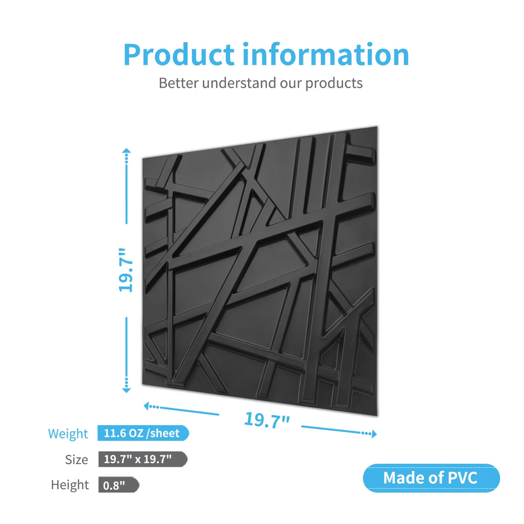 Black Textured Wall Decor