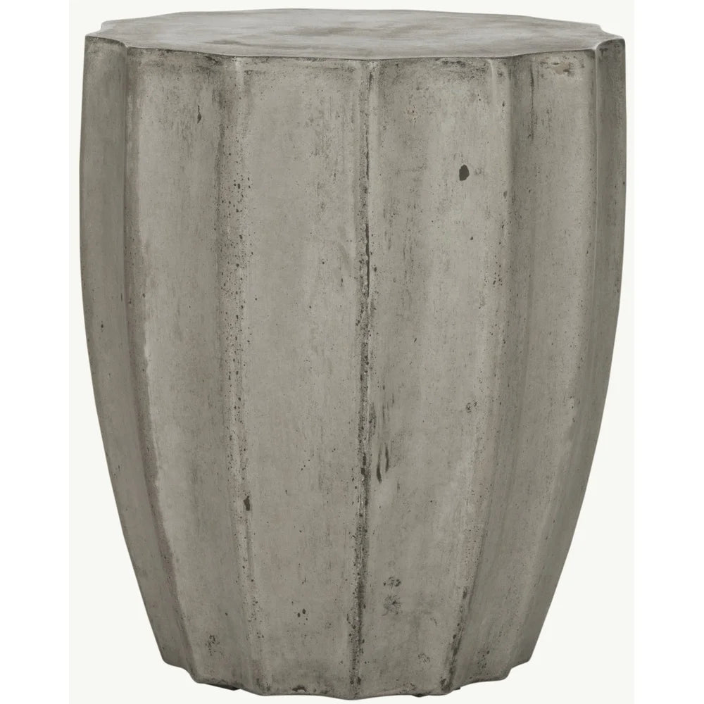 Modern Concrete Accent Stool Table Patio Garden