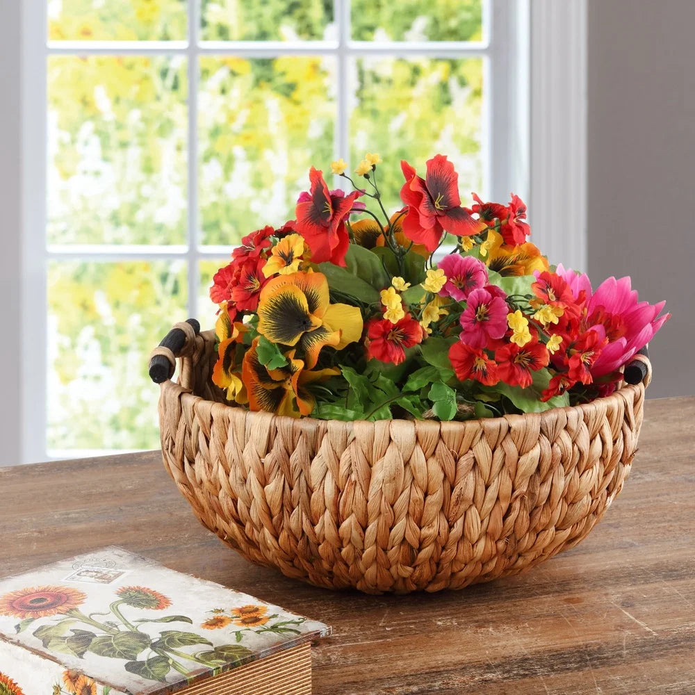 Natural Woven Water Hyacinth Decorative Bowl