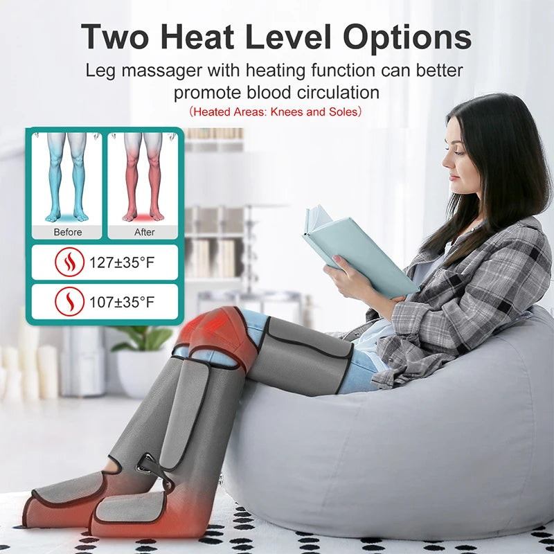 Foot Air Pressure Leg Massager Promotes Circulation