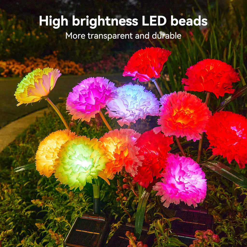4Pack Solar Flower Lights Larger More Realistic