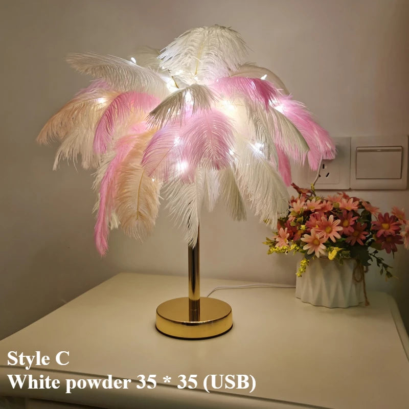 Ostrich Feather Led Lighting Chandelier