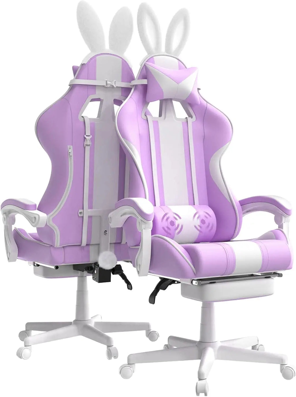 Ergonomic Cute Gamer Chair Footrest Massage